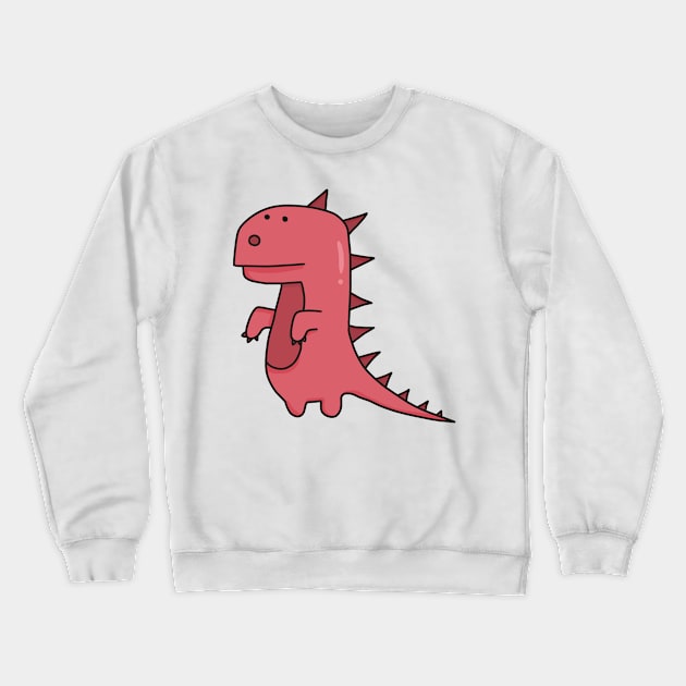 cute red t-rex dinosaur design Crewneck Sweatshirt by grafitytees